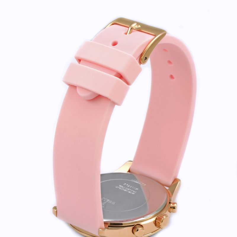 Guess Solar Quartz Multifunction Pink Dial Ladies Watch W1135L2 - Watch