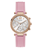 Guess Solstice Rose Gold Silicone Women’s Watch GW0113L4 - Watch