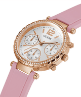 Guess Solstice Rose Gold Silicone Women’s Watch GW0113L4 - Watch