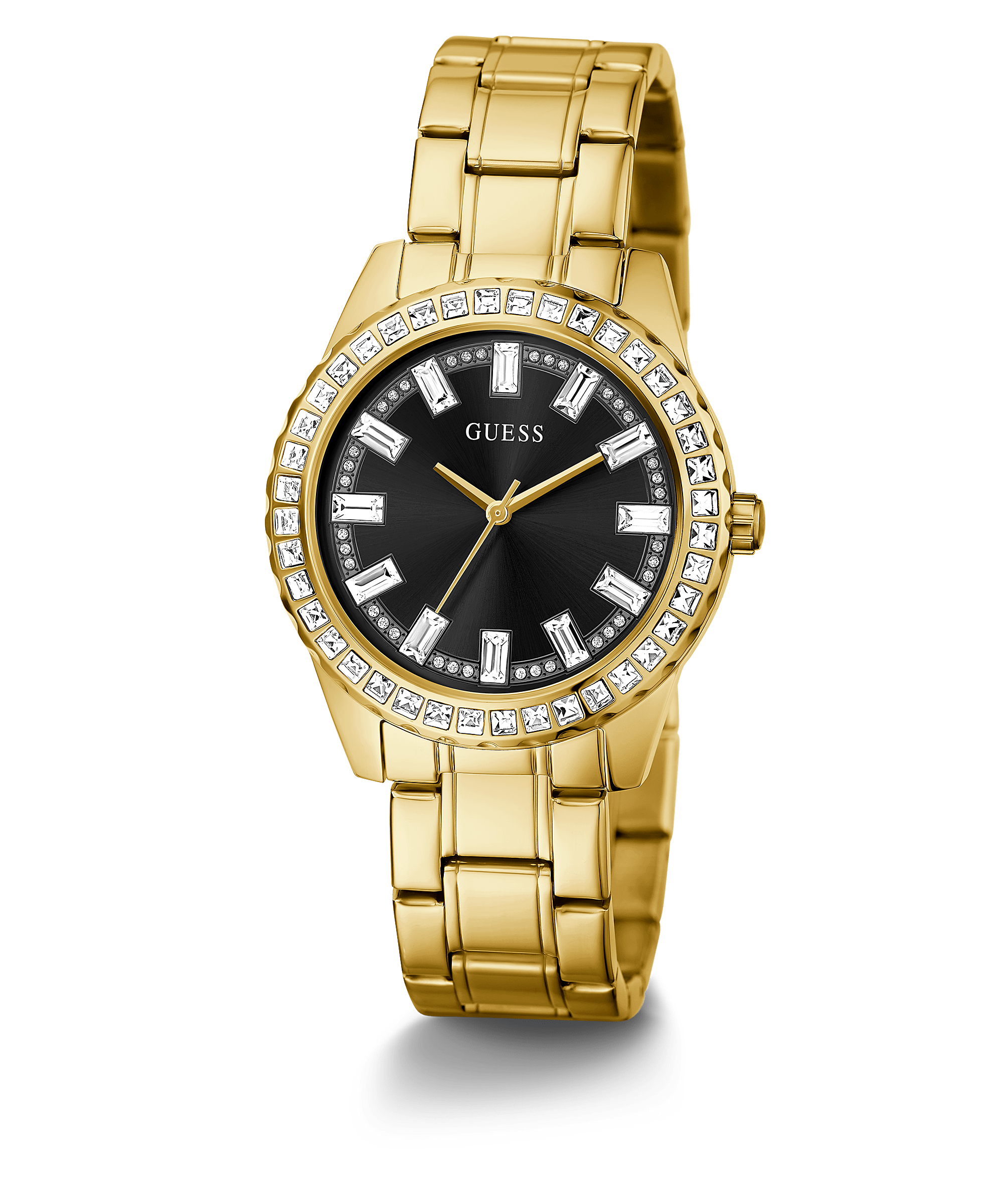 Guess Sparkler Gold Black Dial Women’s Watch GW0111L2 - Watch