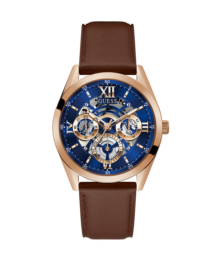 Guess Men'sWatach RoseGold Case Blue Men's Watch  GW0389G3 - The Watches Men & CO