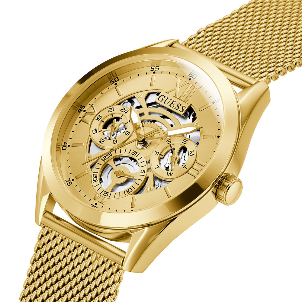 Guess Tailor Gold Tone Mesh Strap Men’s Watch GW0368G2 - Watch