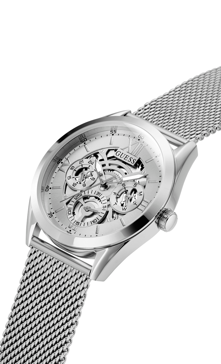 Guess Tailor Silver Tone Mesh Strap Men’s Watch GW0368G1 - Watch