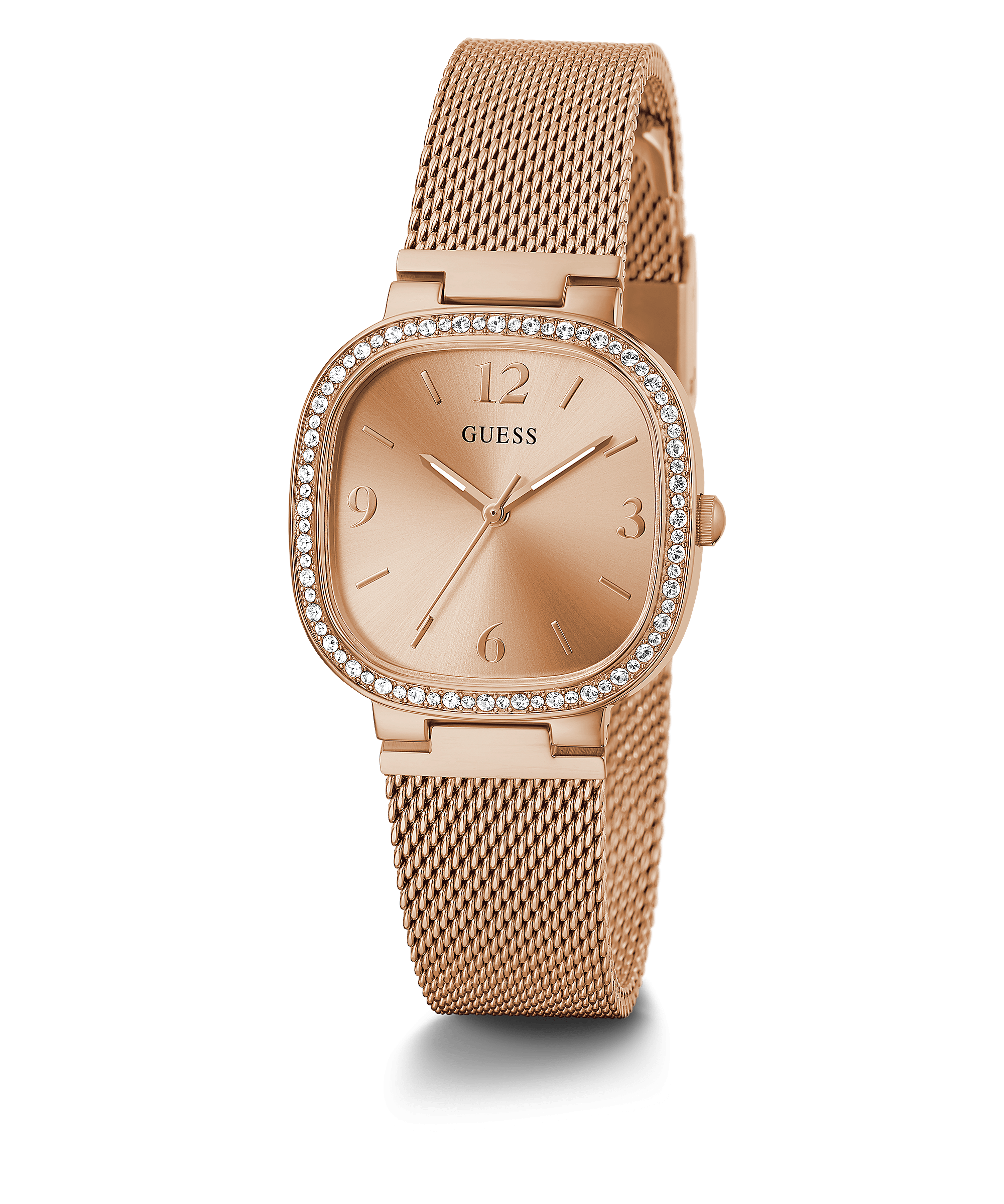 Guess Tapestry Rose Gold Square Women’s Watch GW0354L3 - Watch