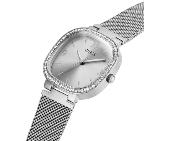 Guess Tapestry Silver Square Women’s Watch GW0354L1 - Watch