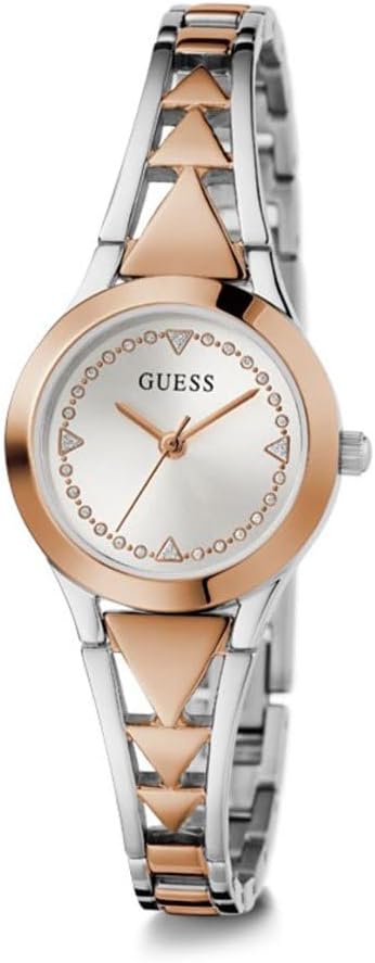 Guess Tessa quartz women's watch with crystal-set bezel and rose gold tone case
