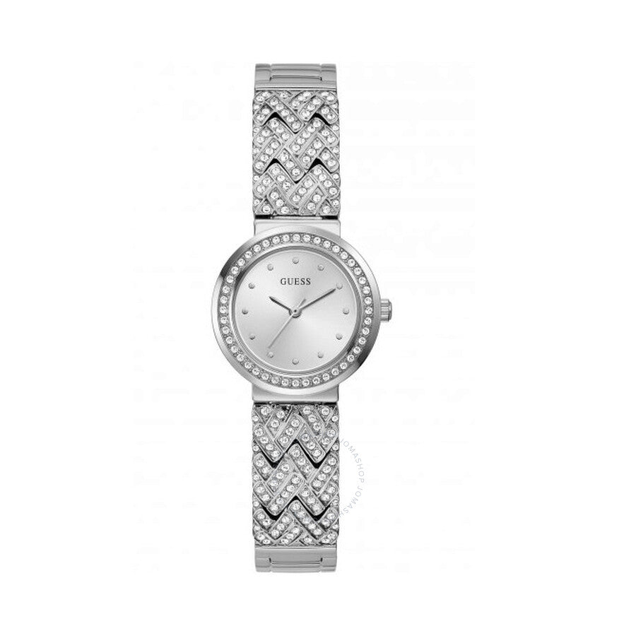 Guess Treasure Quartz Silver Dial Ladies Watch GW0476L1 - The Watches Men & Co