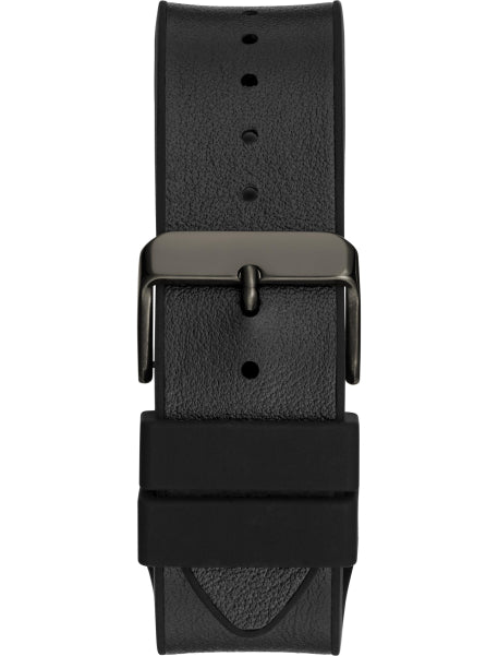 GUESS Trend Tonneau black rubber strap with metal buckle