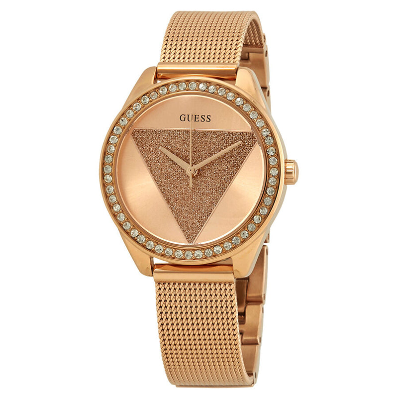 Guess Tri Glitz Rose Dial Crystal Ladies Watch W1142L4 - BigDaddy Watches