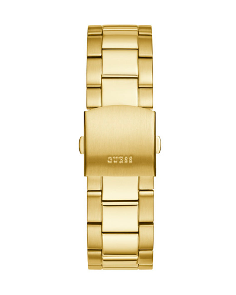 Guess Men's Watch Gold Case with Crystals Black Multi-Function Dial Gold Steel Bracelet Men's Watch GW0390G2 - The Watches Men & CO #3