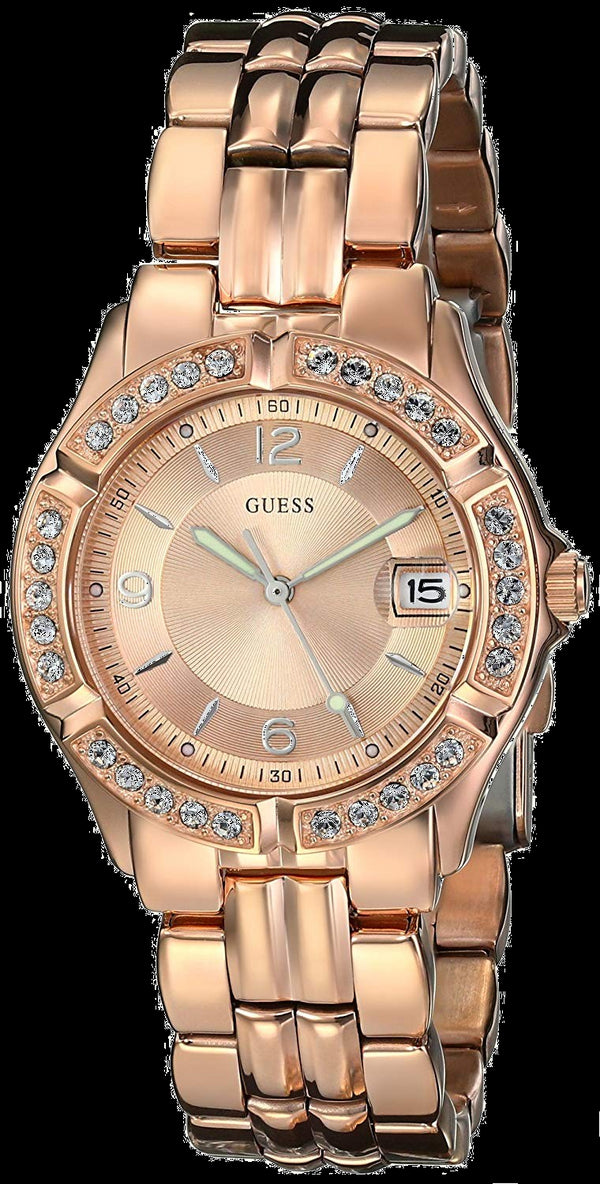 Guess Rose Gold Tone Crystal Dial Women's Watch W11069L1