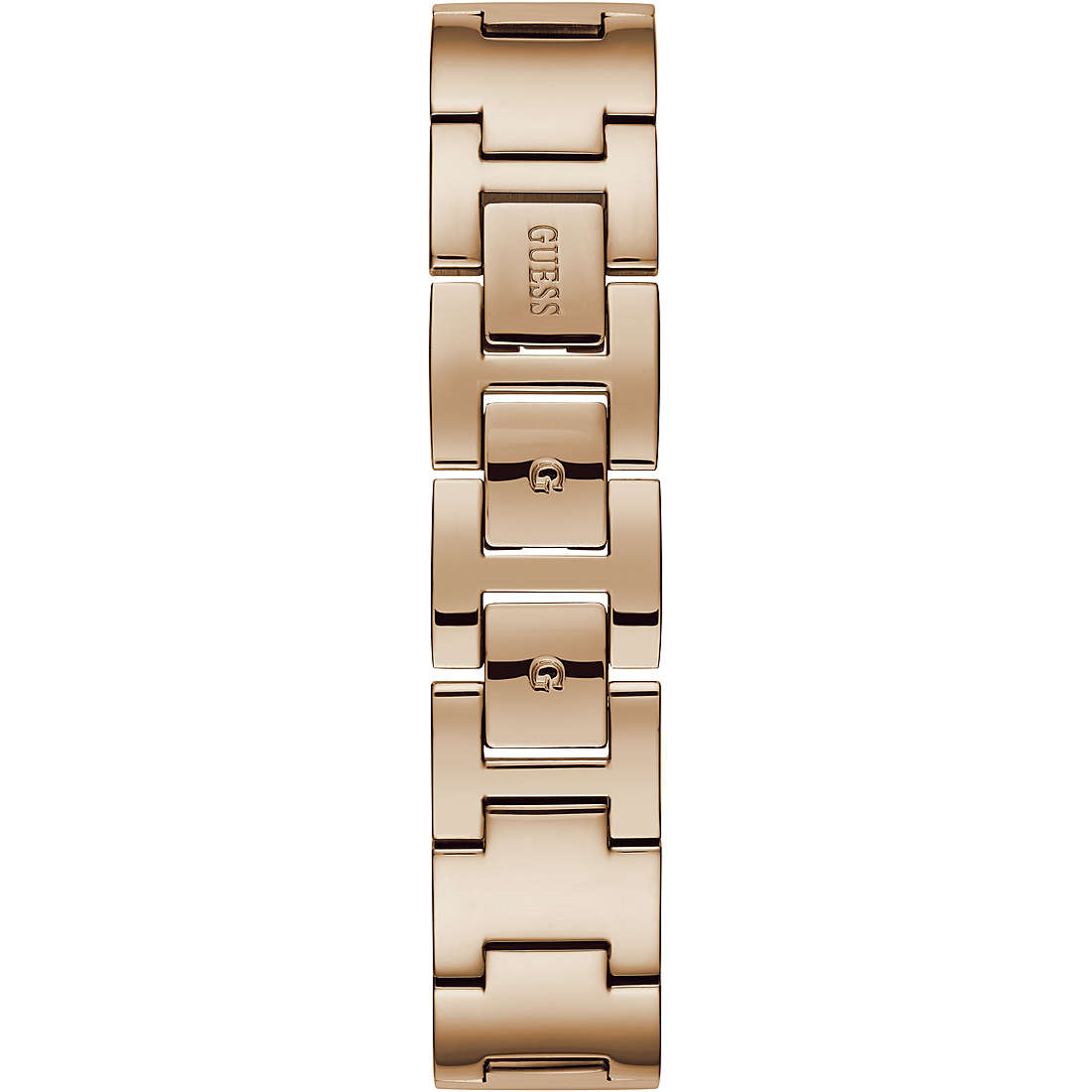 Rose gold chain link strap with deployment clasp closure