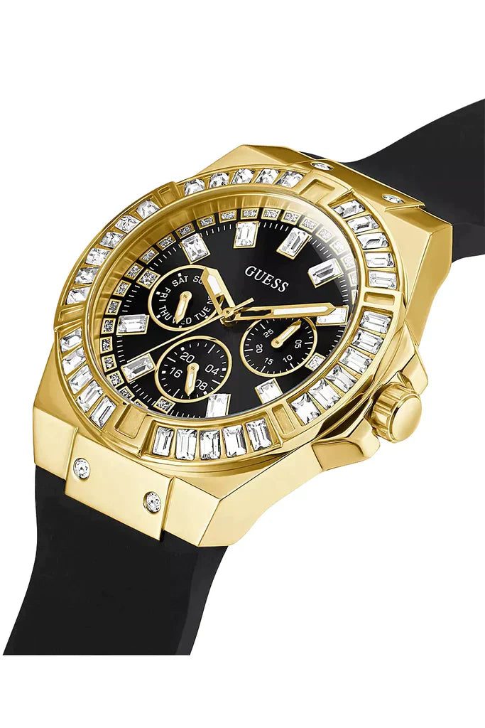 Guess Venus Gold Case Silicone Strap Women’s Watch GW0118L1 - Watch