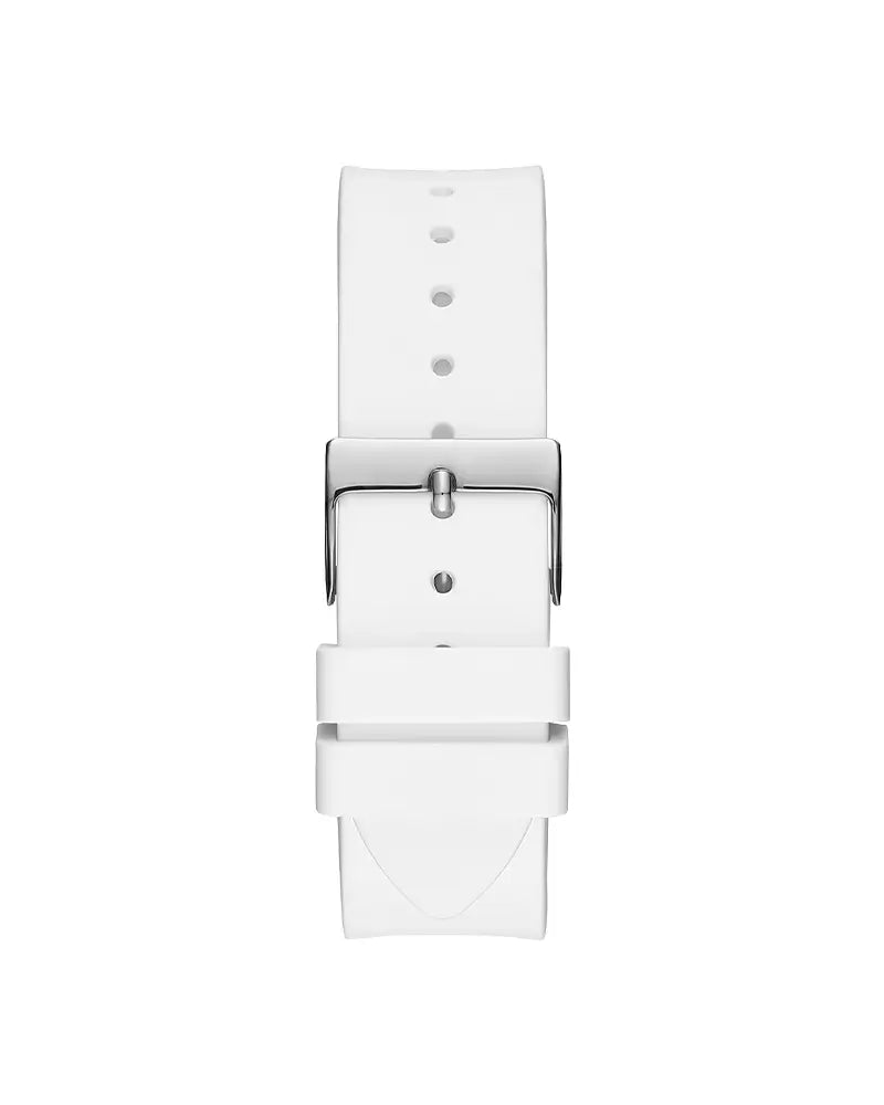 Guess Venus Silver Case Silicone Strap Women’s Watch GW0118L3 - Watch
