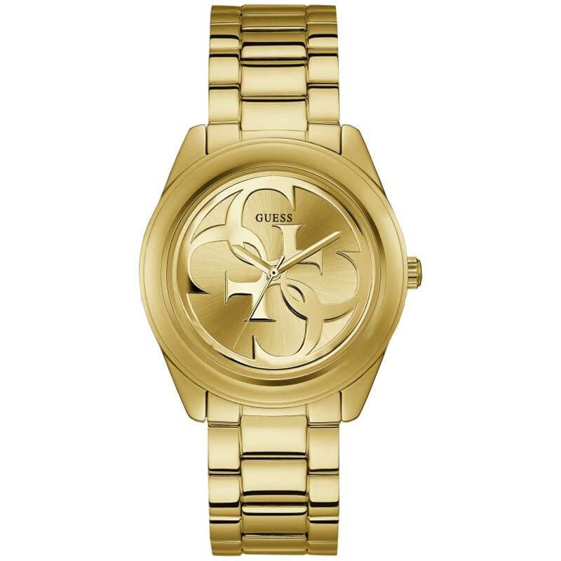 Guess W1082L2 gold women's watch with G-Twist dial and gold bracelet