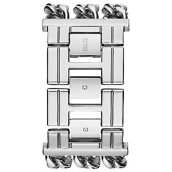 Guess W1275L1 chain-link bracelet strap with twisted metal links and secure clasp detail