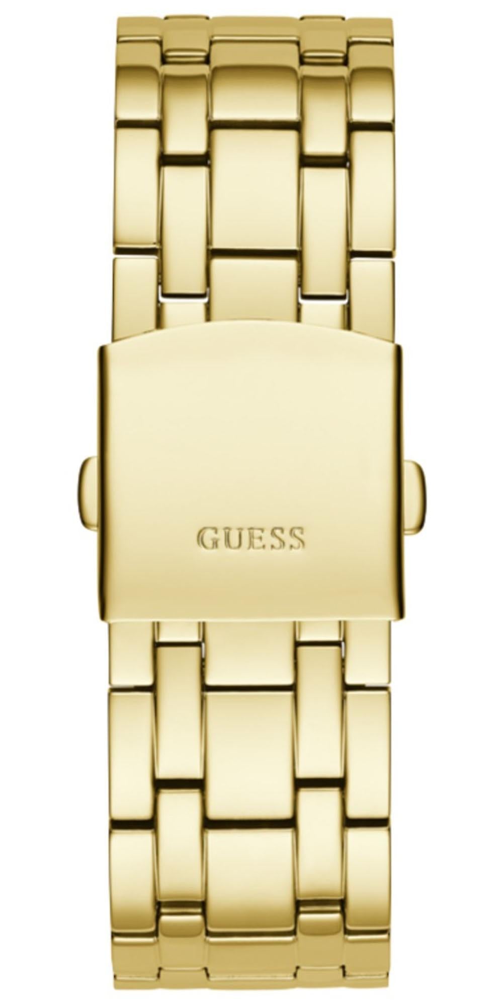 Guess W15061G2 gold stainless steel link bracelet with signed clasp