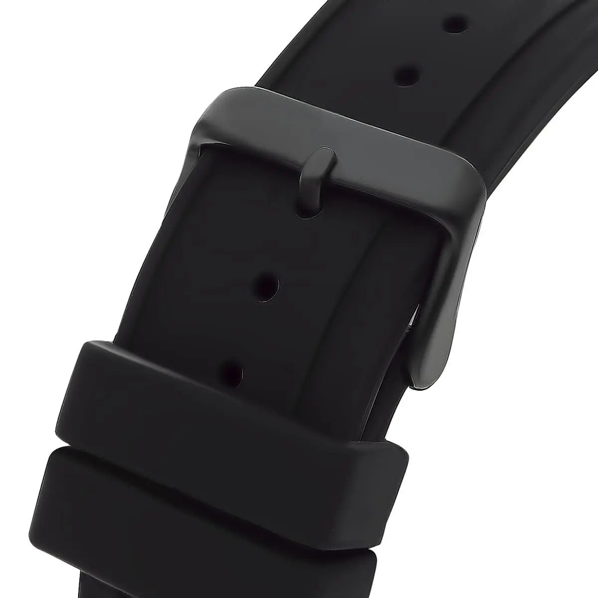 Guess GW0263G4 black silicone strap with buckle closure detail