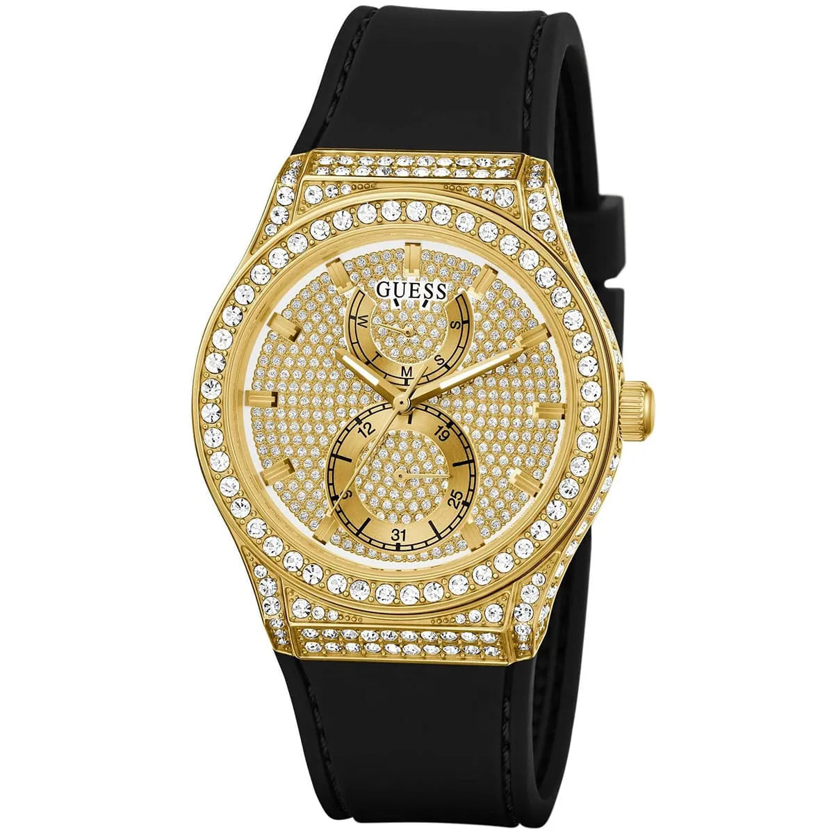 Women's Guess Gold Tone Multifunction Crystallized Watch GW0439L2 GW0439L2 - Image 2