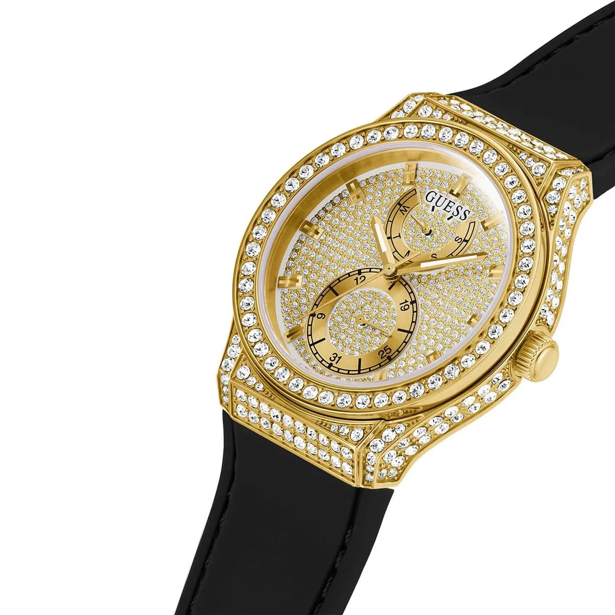 Women's Guess Gold Tone Multifunction Crystallized Watch GW0439L2 GW0439L2 - Image 3