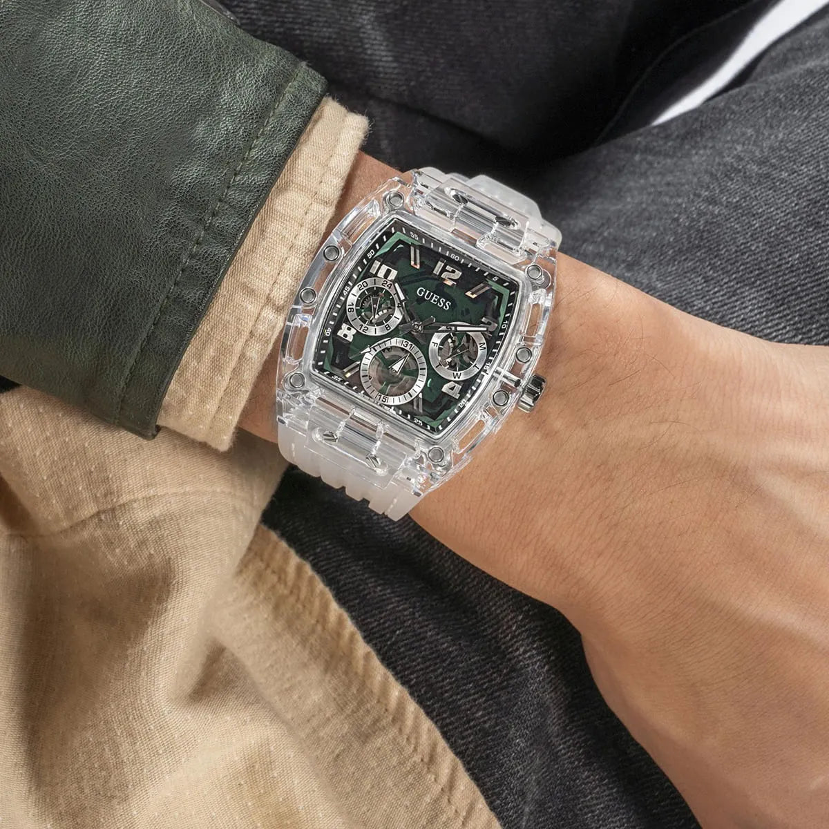 GUESS Mens Clear Multi-function Watch - GW0499G8 GW0499G8 - Image 9