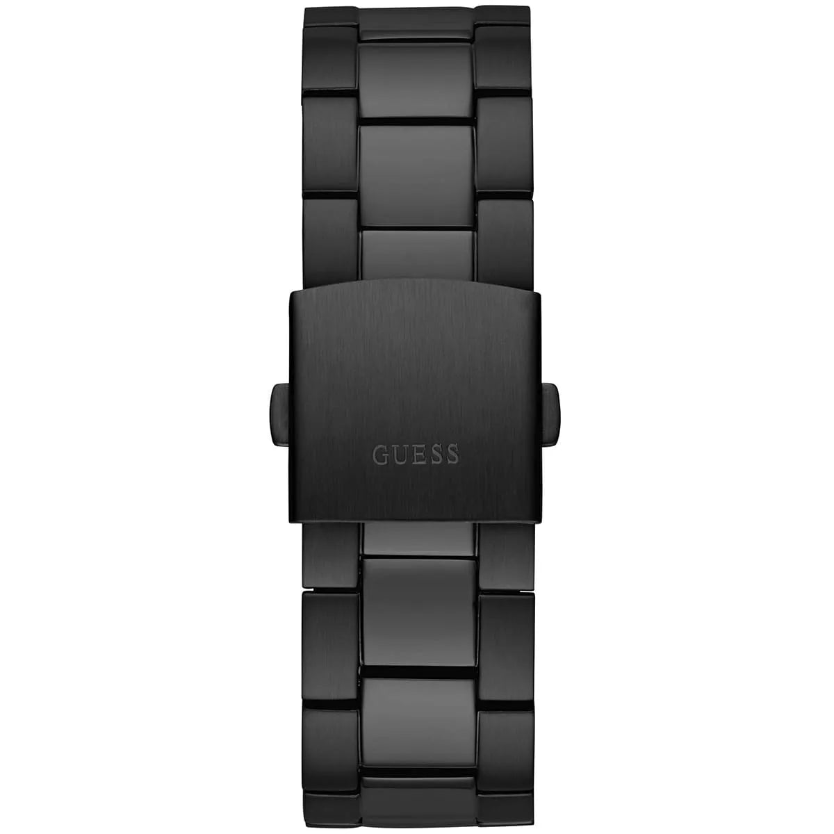 Guess GW0539G3 black stainless steel link bracelet with fold-over clasp