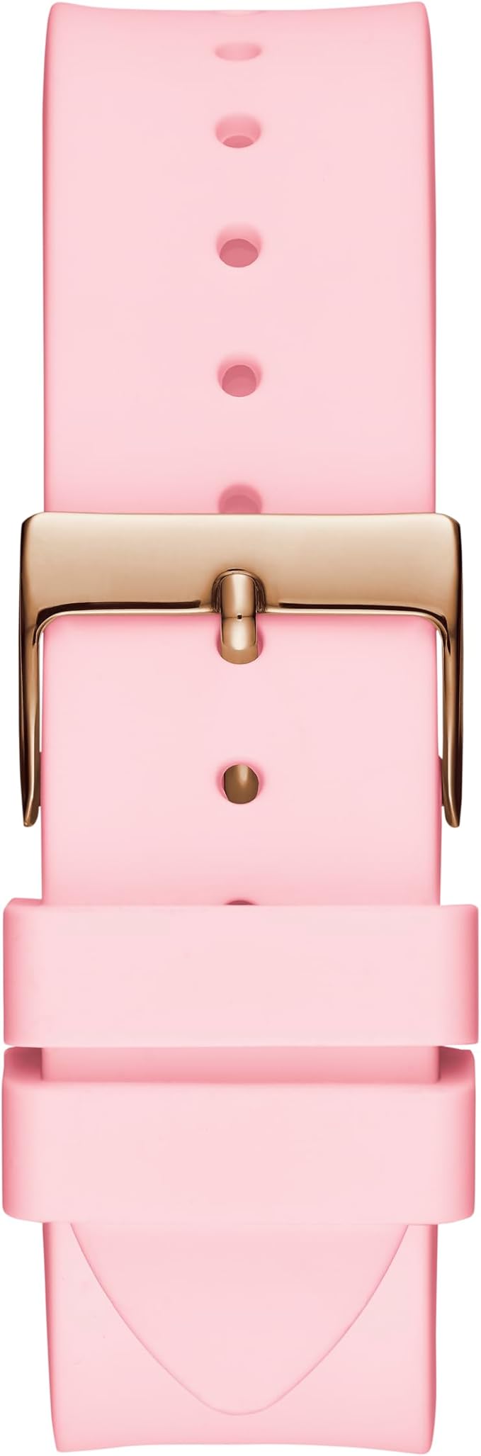 GW0541L2 pink rubber strap with rose gold buckle and dot detail