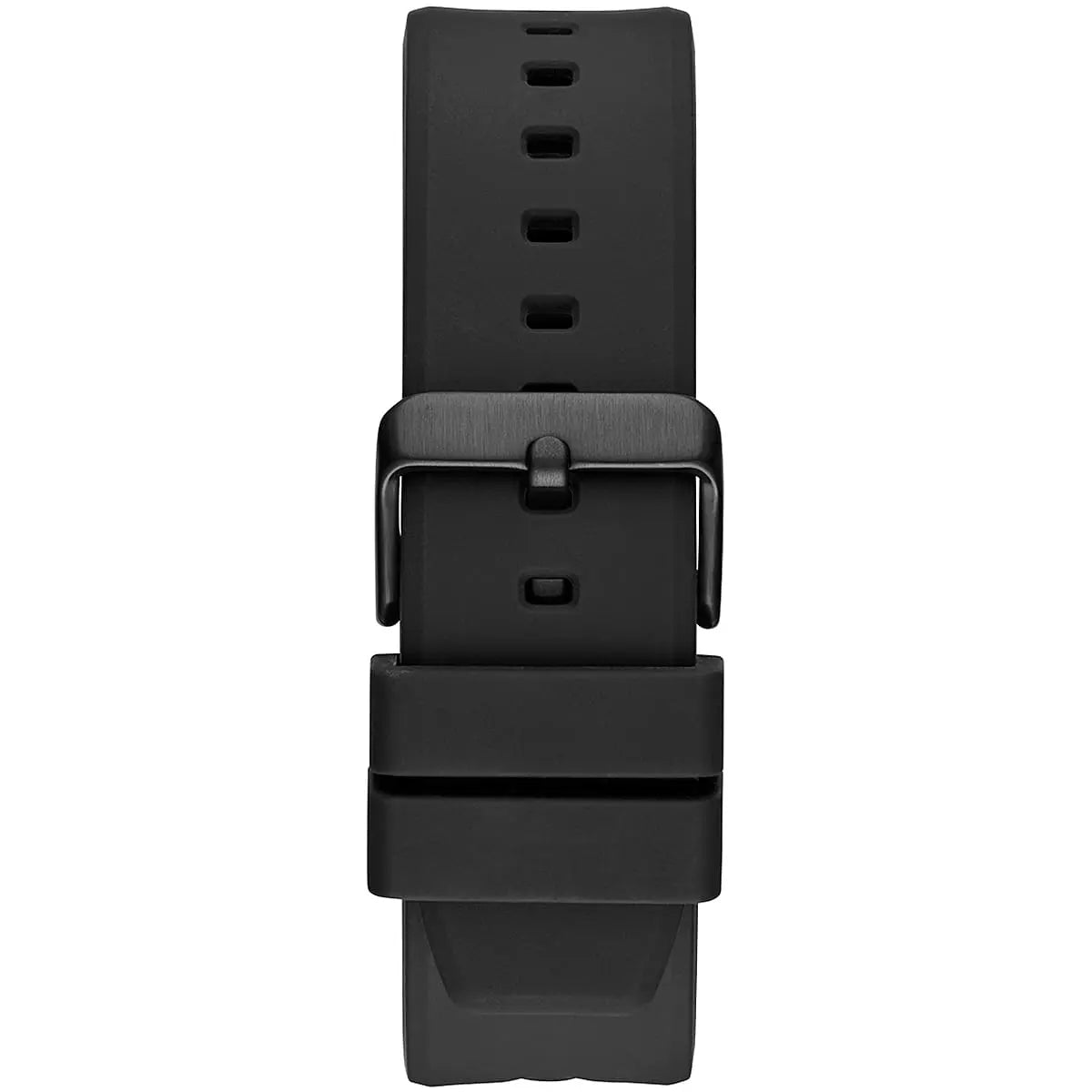 Guess GW0579G1 black silicone strap with stainless steel buckle and adjustment holes