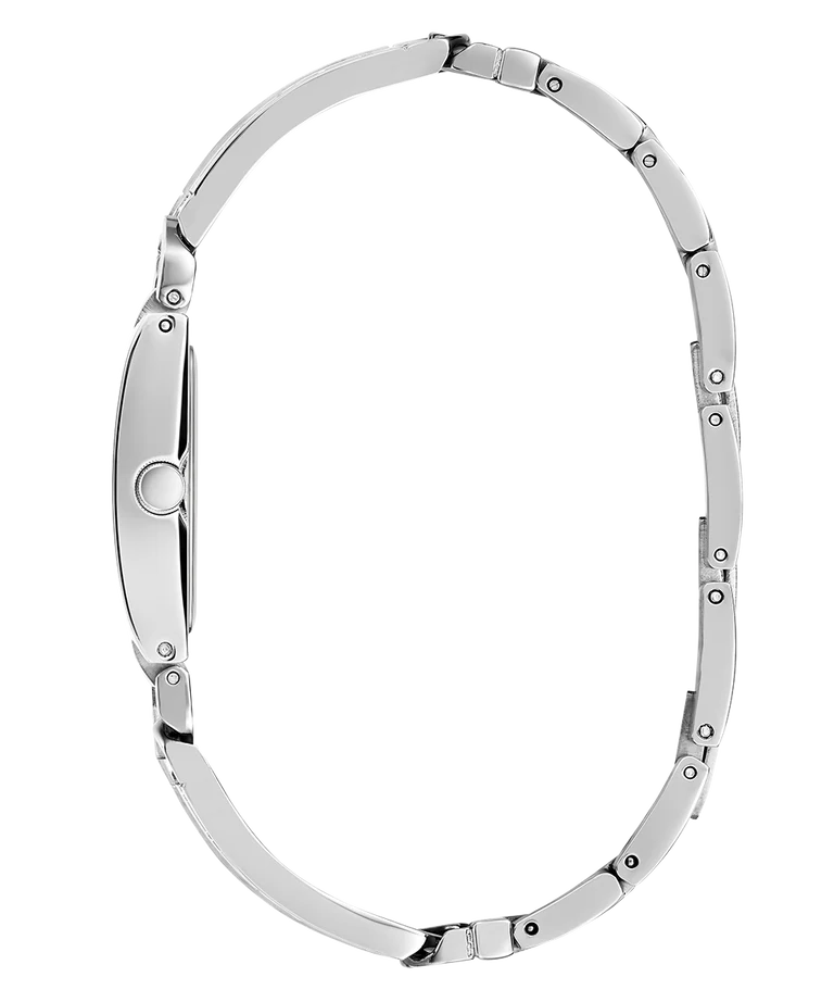 Side view of GUESS GW0668L1 bracelet showing silver link construction