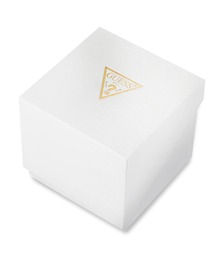 GUESS watch packaging box with triangular logo