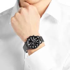 Hugo Boss Grand Central chronograph men's watch worn on wrist