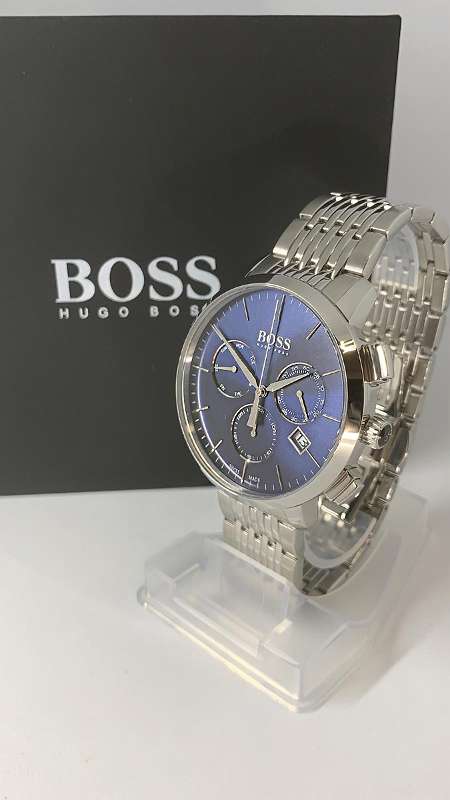 Hugo Boss 1513269 chronograph watch displayed with branded box