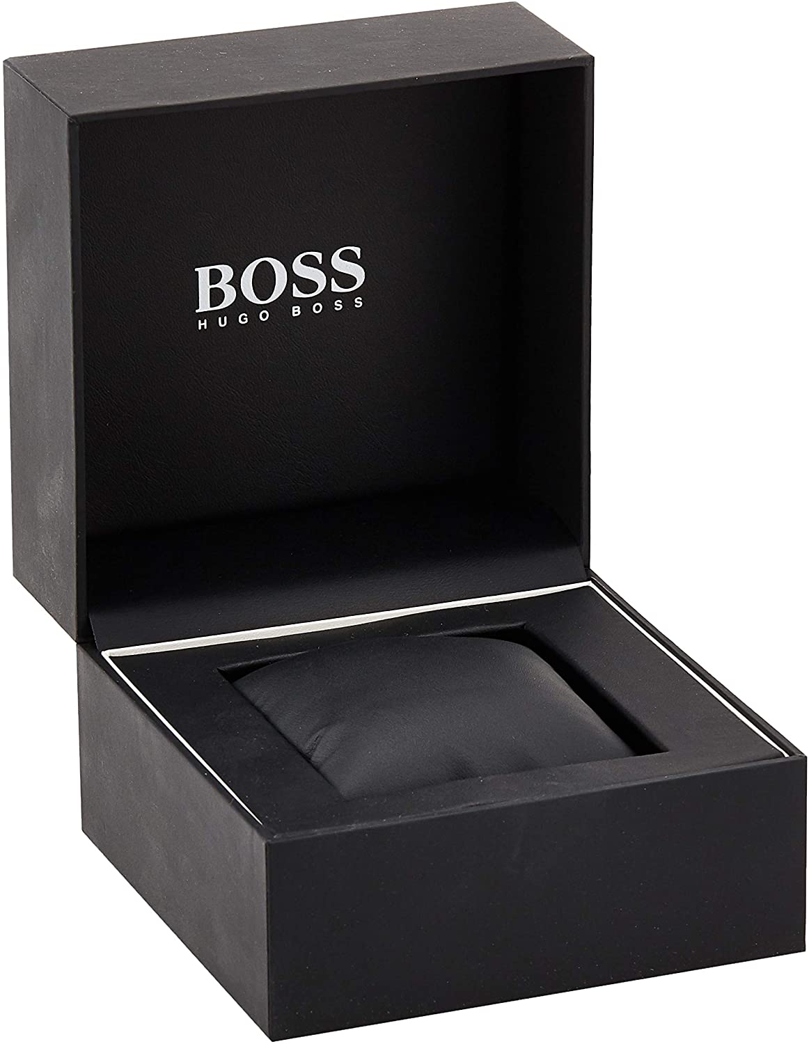 Hugo Boss branded black watch box packaging for Companion timepiece