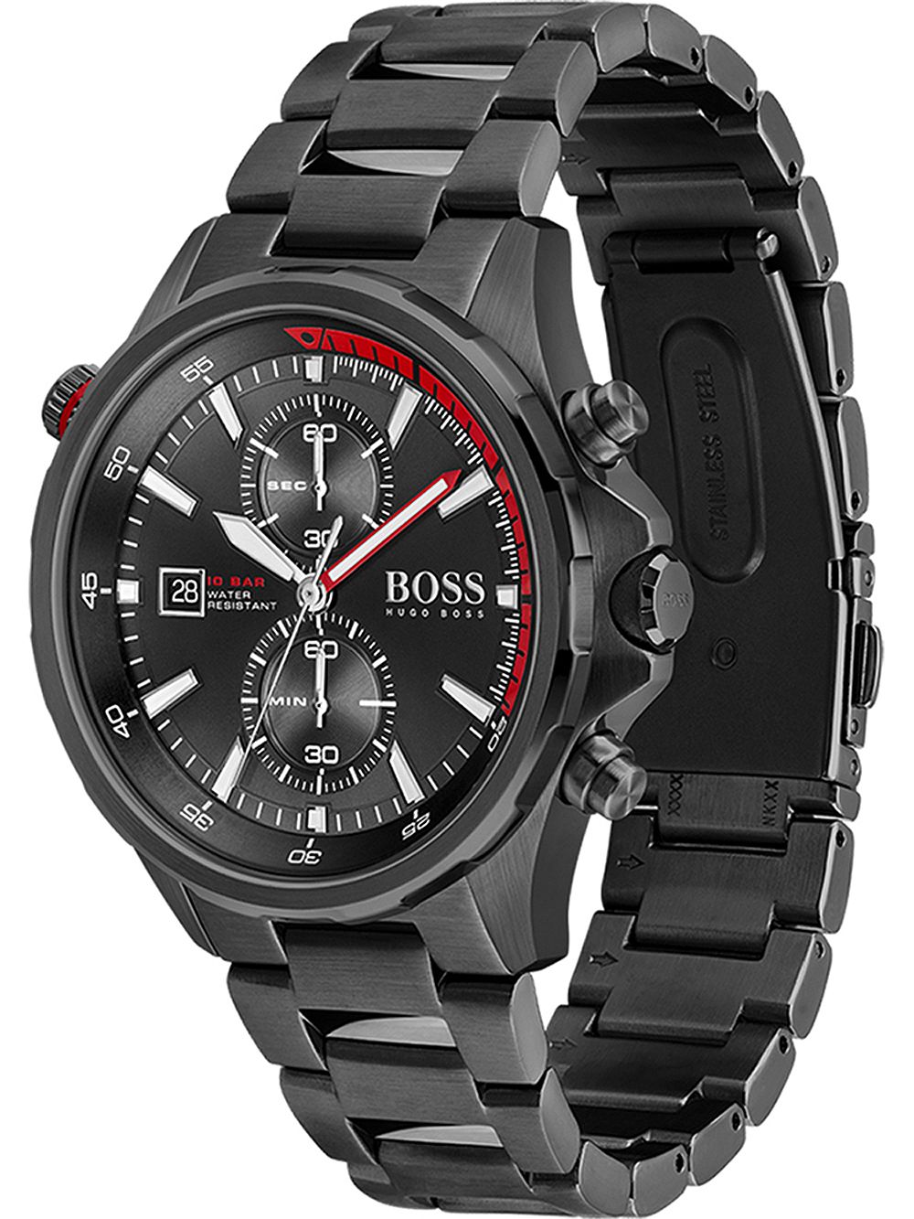 Hugo Boss Globetrotter Black Chronograph Men's Watch 1513825 - The Watches Men & CO #2