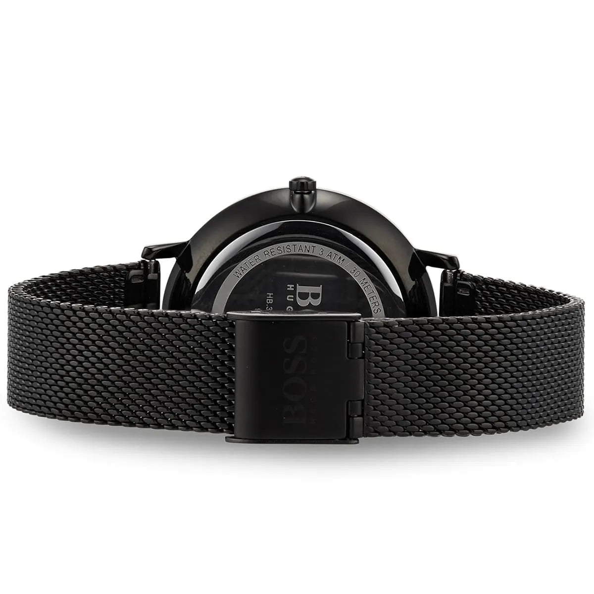 Hugo Boss Infinity watch with crystal-set bezel and subdials, angled view