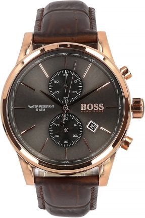 Hugo Boss Jet men's chronograph watch front view showing dual subdials and date window