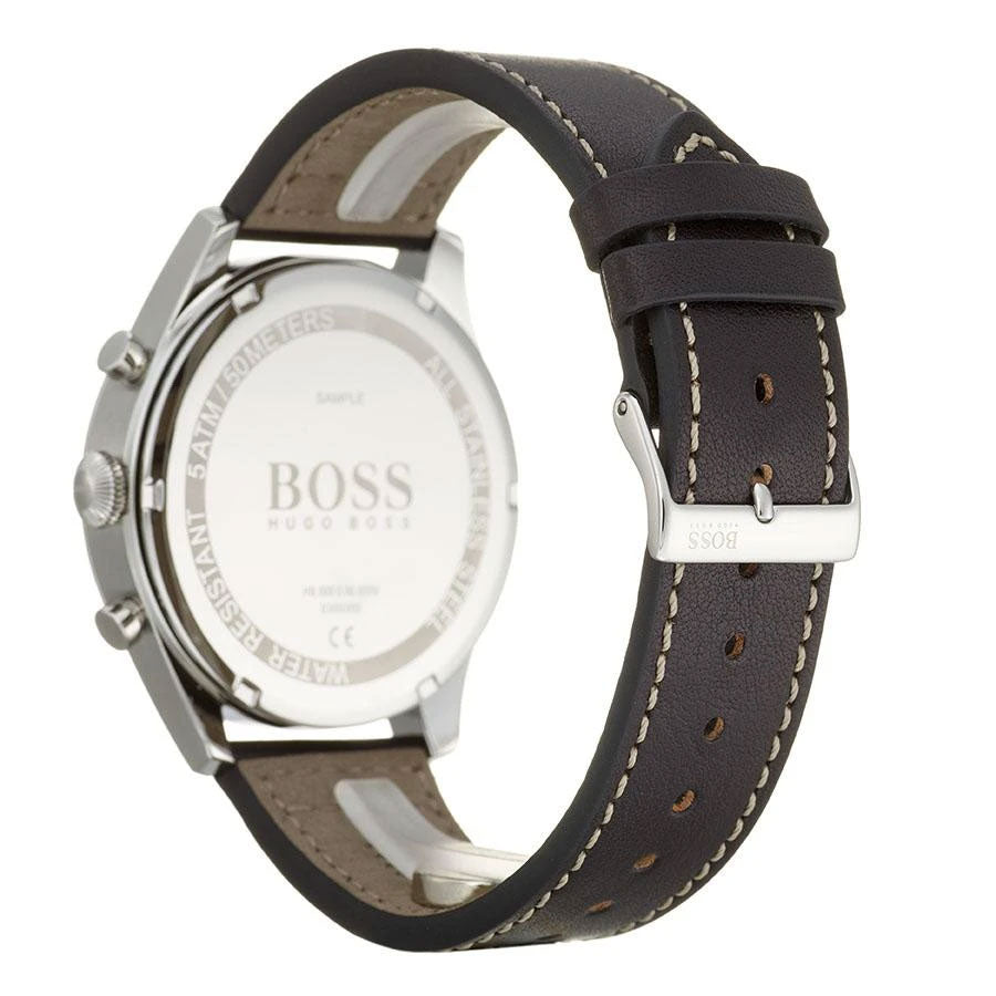 Hugo Boss Pioneer Black Leather Men's Watch 1513708 - The Watches Men & CO #3