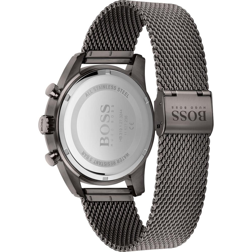 Hugo Boss Skymaster caseback with stainless steel and engraved BOSS branding