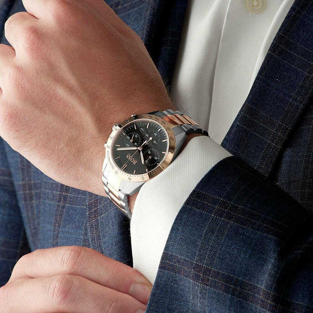Hugo Boss Talent watch on wrist worn with business attire