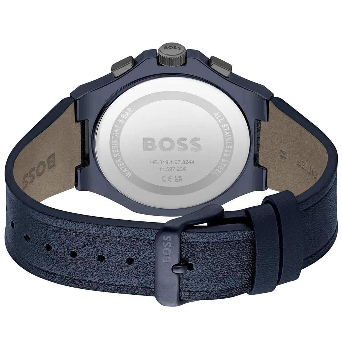 Hugo Boss Taper watch caseback with reference number and certification markings