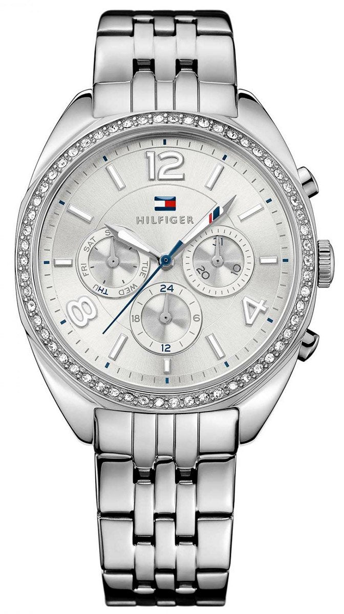 Tommy Hilfiger Mia Crystal Paved Silver Ladies Watch 1781571