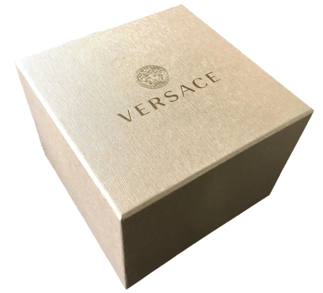 Versace Casual Chronograph Black Dial Black Leather Strap Watch for Men - VERG003-18