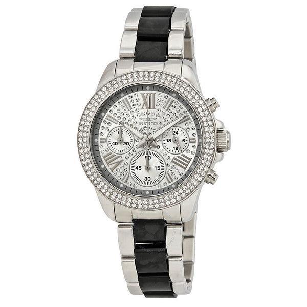 Invicta Angel Multi-Function Silver Crystal-set Ladies Watch 20510 - The Watches Men & Co