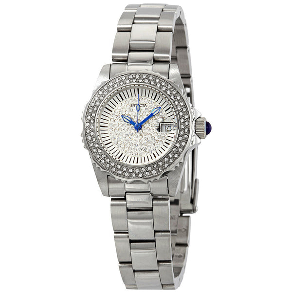 Invicta Angel Silver Crystal-set Dial Ladies Watch 28439 - The Watches Men & Co
