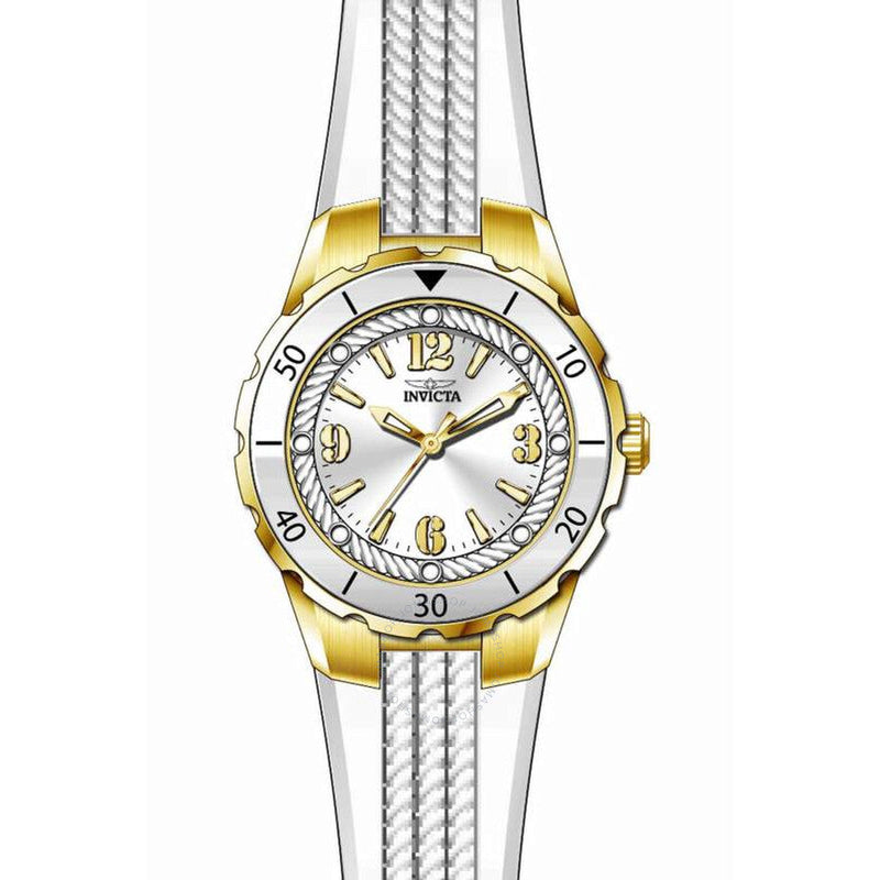 Invicta Angel White Dial White Polyurethane Ladies Watch 17484 17484 - The Watches Men & Co #2
