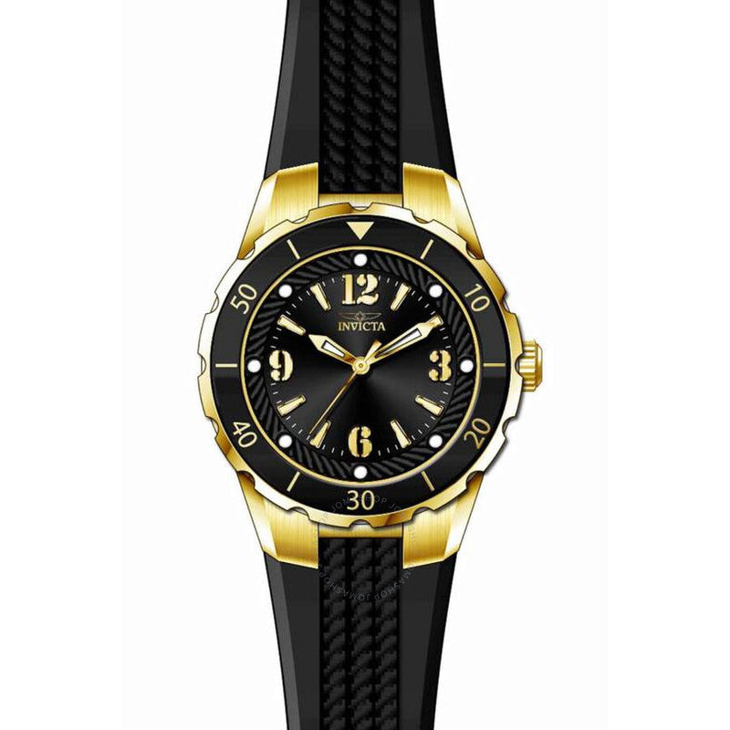 Invicta Angel Zager Exclusive Quartz Black Dial Ladies Watch 17486 - The Watches Men & Co #2