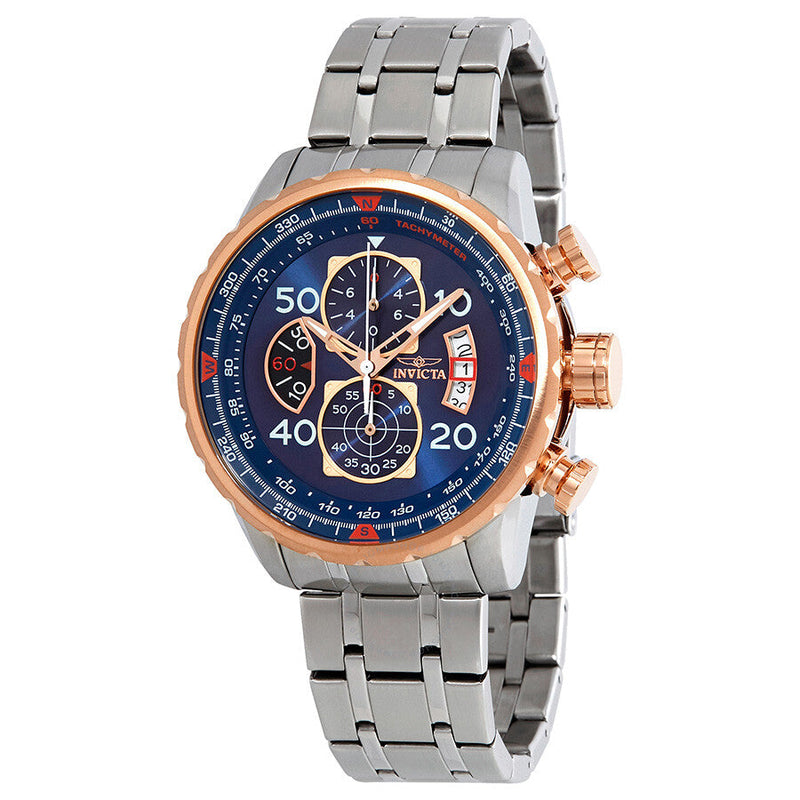 Invicta Aviator Chronograph Blue Dial Men's Watch 17203 - The Watches Men & Co