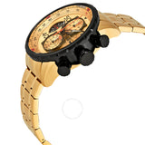 Invicta Aviator Chronograph Gold Dial Gold-plated Men's Watch 17205 - The Watches Men & Co #2