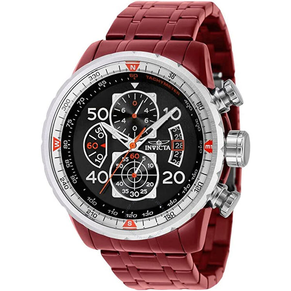 Invicta Aviator Chronograph Quartz Black Dial Men's Watch 40699 - The Watches Men & Co