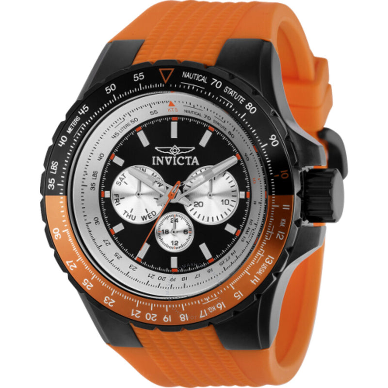 Invicta Aviator GMT Quartz Black Dial Men's Watch 37031 - The Watches Men & Co